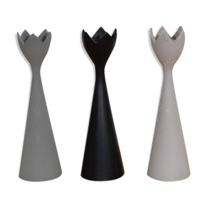 Lot de 3 bougeoirs scandinaves