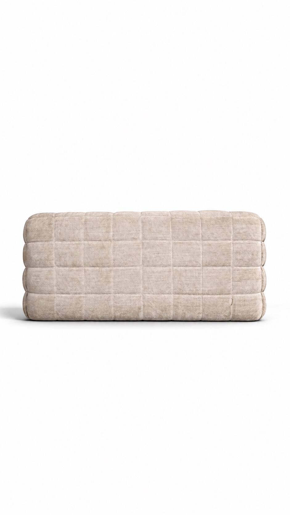 Michel Ducaroy Kashima 2-seater sofa in ecru velvet, Ligne Roset