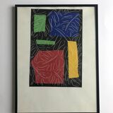 Elie Dayan, Untitled (Vegetal Pattern 1). Mixed media on paper.