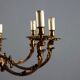 Antique gilded bronze chandelier with 10 lights, Italy, early 20th century.