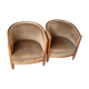 Paire de fauteuils tonneau