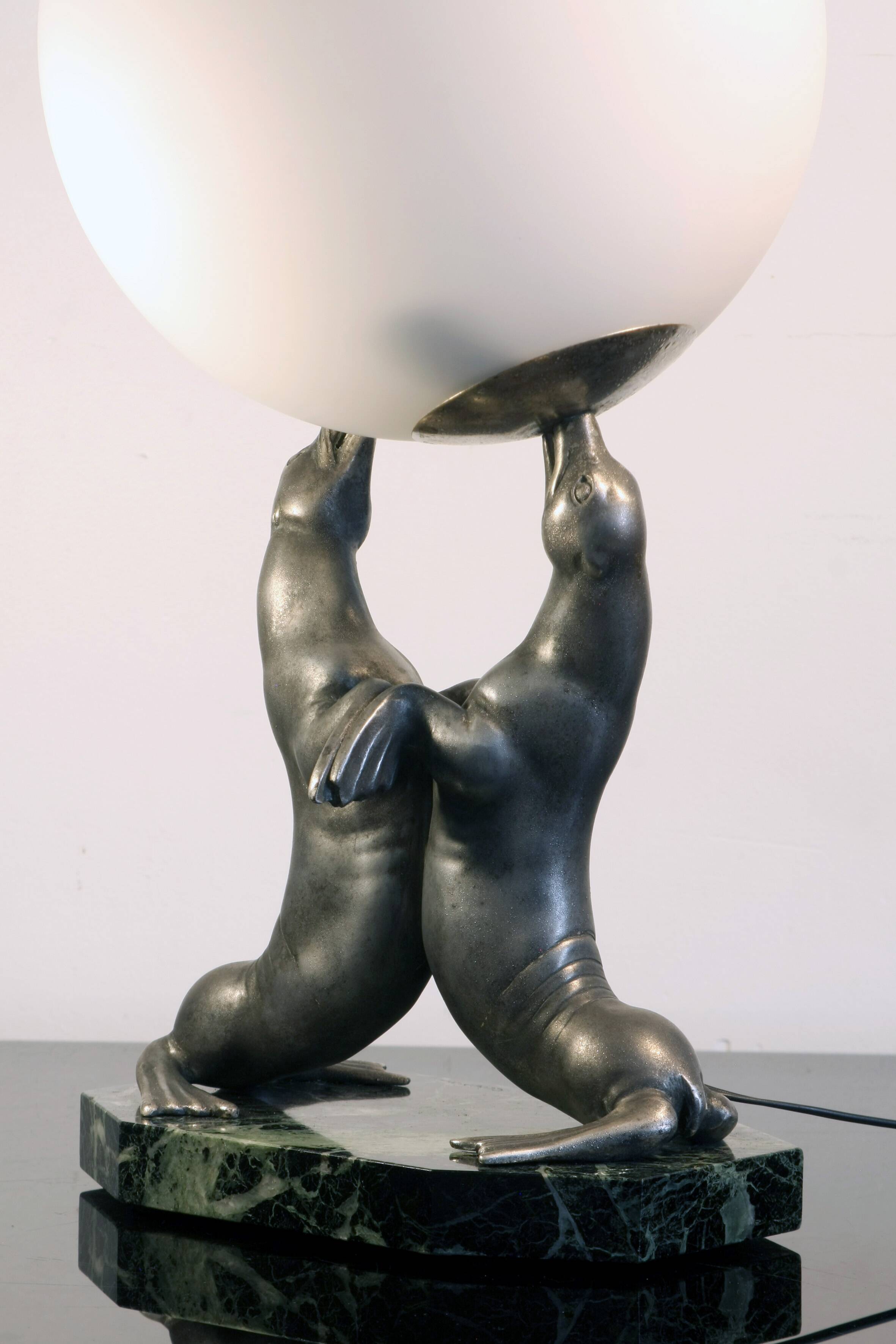 lampe art déco louis albert carvin (1875-1951)