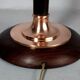 Antique large Mazda Art Deco lamp: opaline glass, wood & copper, 77 cm S802