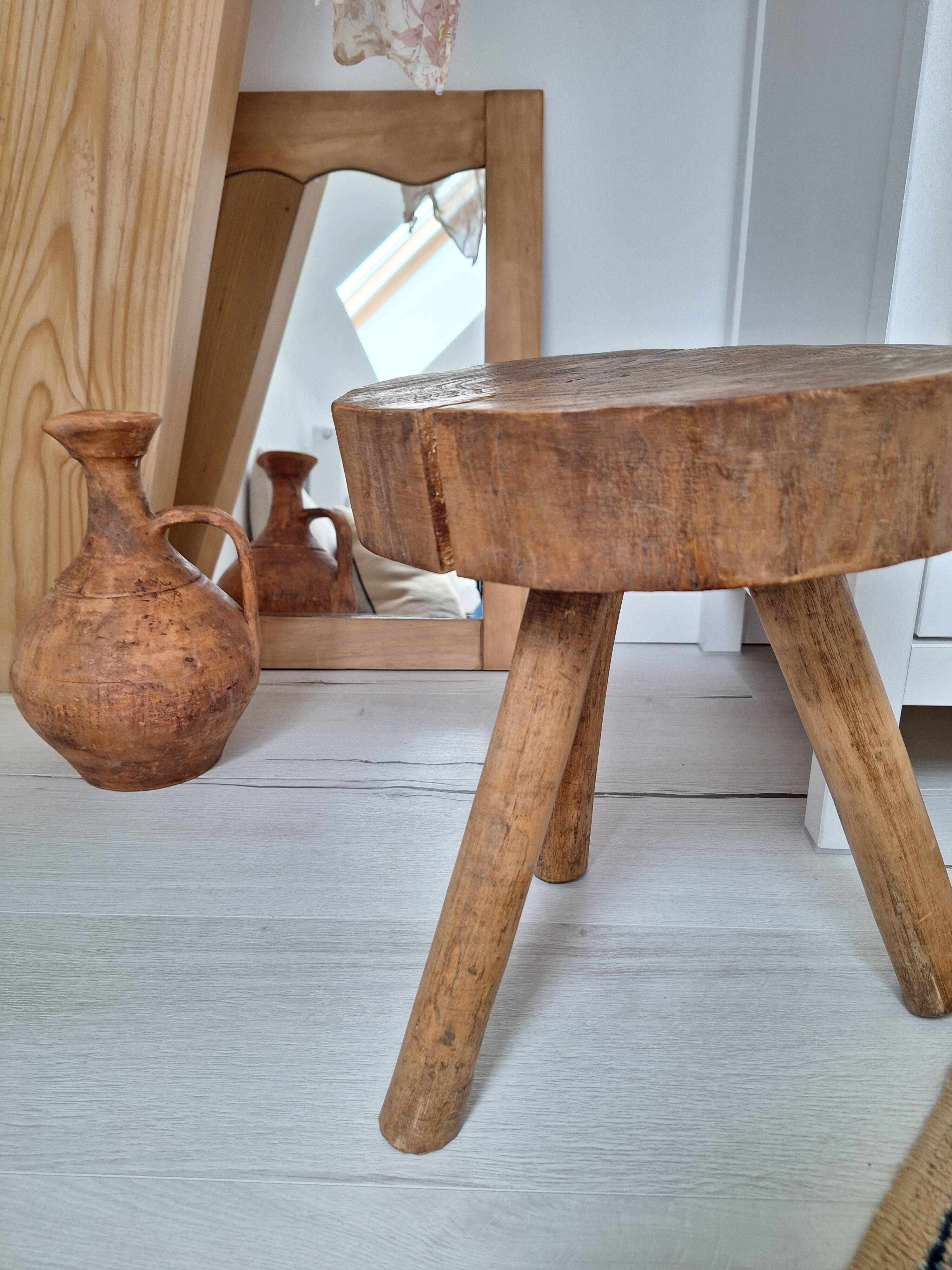 Brutalist tripod stool