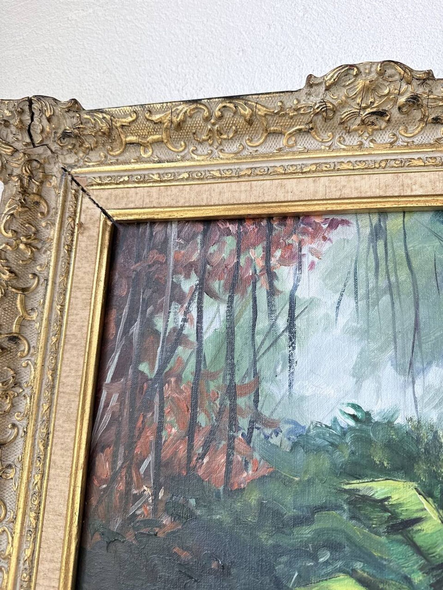 Framed oil painting "forest"