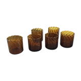 Set of amber glasses