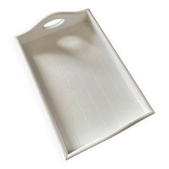 White wooden tray