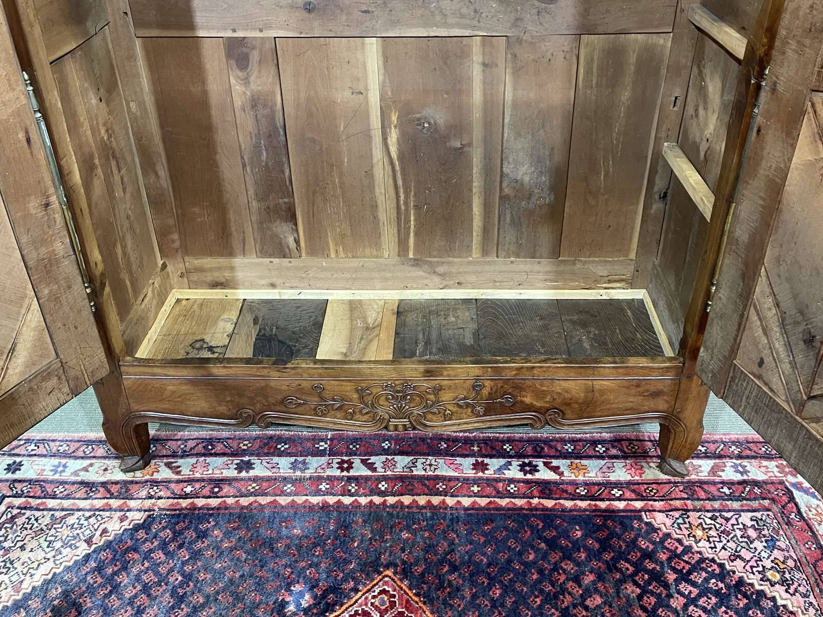 19th-century Rennes wardrobe in cherry wood signed Louis Boutin