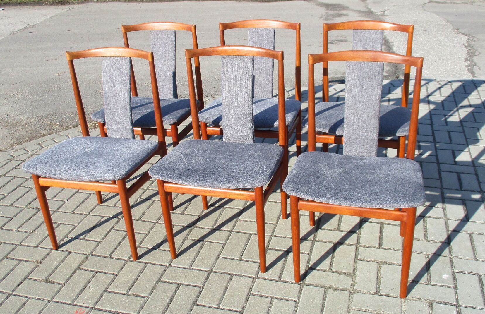 Set of six chairs, denmark, 1960s