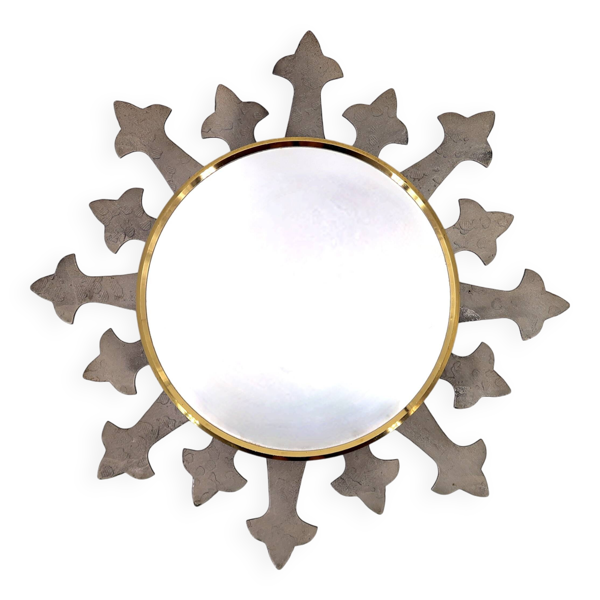 Small metal sun mirror, 1950s