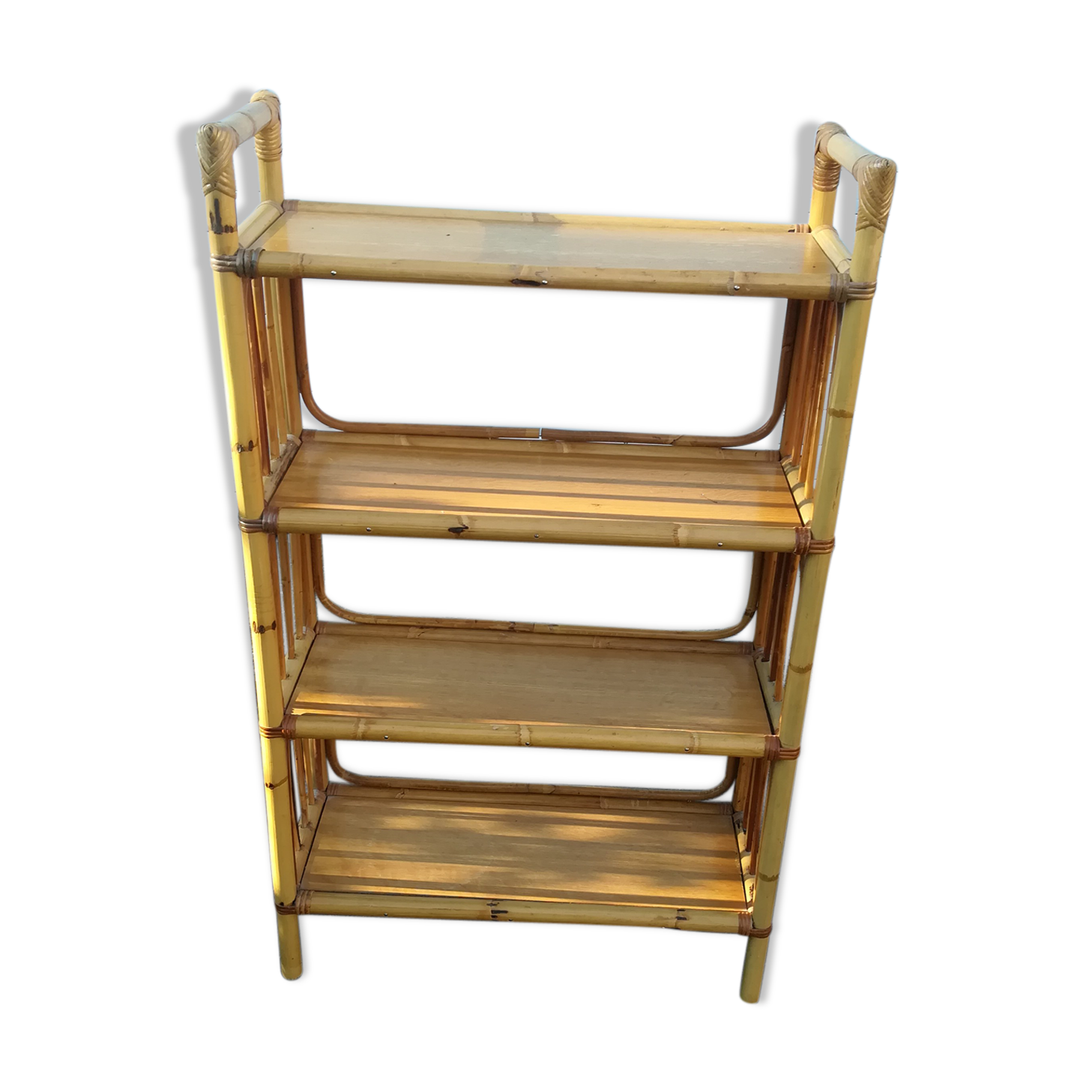 Vintage rattan shelf