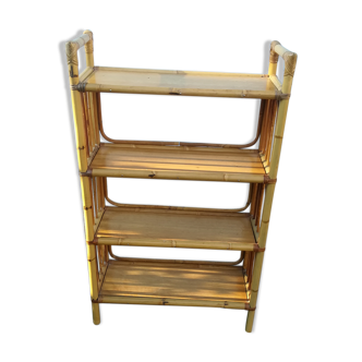 Étagère en rotin vintage