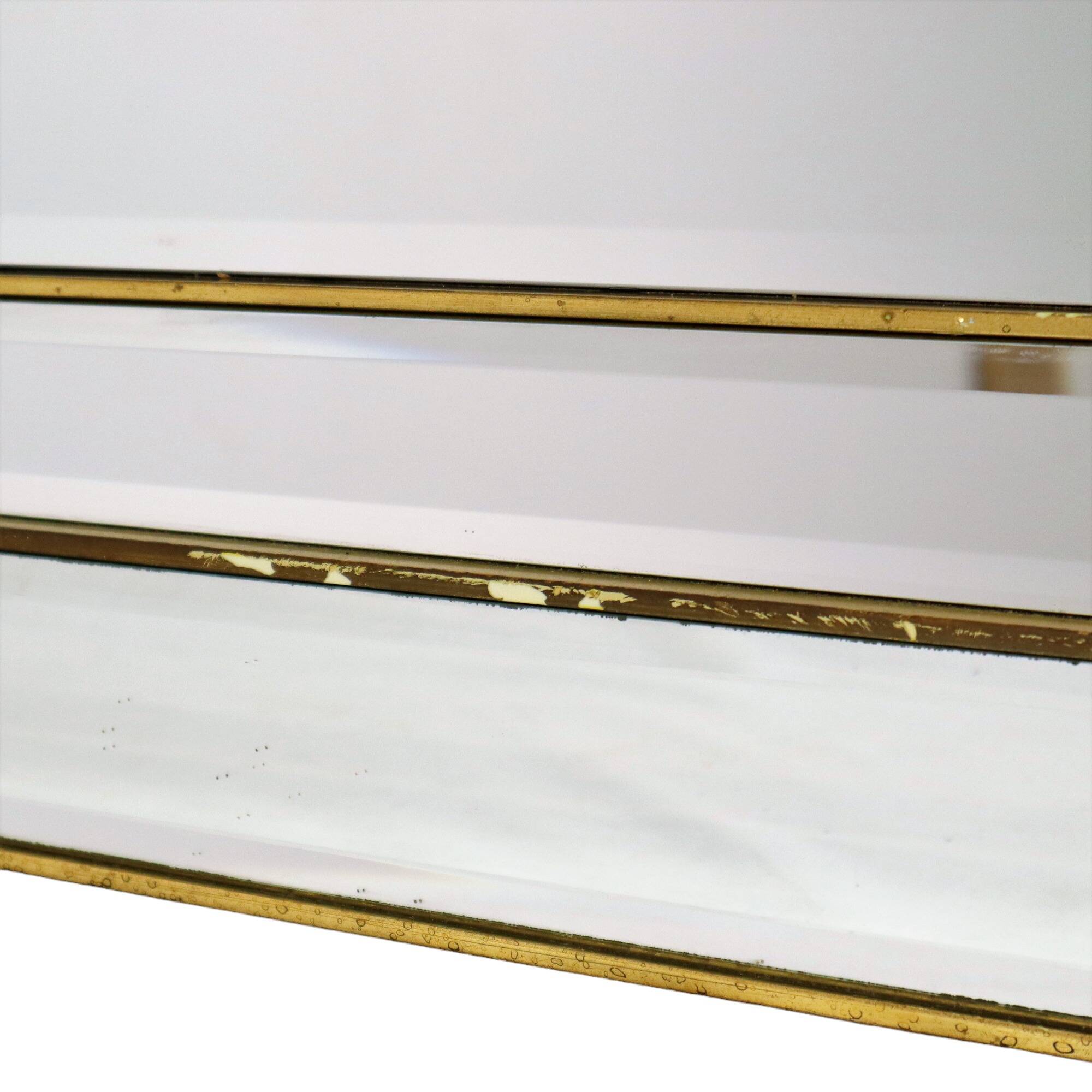 Large Deknudt XL faceted mirror, Hollywood Regency design