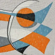 XL framed tapestry from the 60s, abstract patterns.