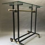 Serving table 70s black and brass