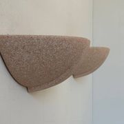 Pair of vintage plaster sconces, speckled pink, France 1970