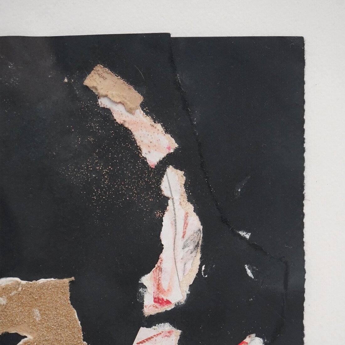 Ansgar Elde, Composition, Mixed Techniques on Cardboard, 1980s, Framed