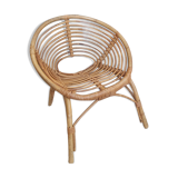 Vintage rattan shell chair