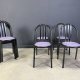 Set of Nr 222 chairs by Robert Mallet-Stevens, 1980s, Set of 8