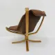 Falcon leather lounge chair by Sigurd Ressel for Vatne Møbler, 1970s