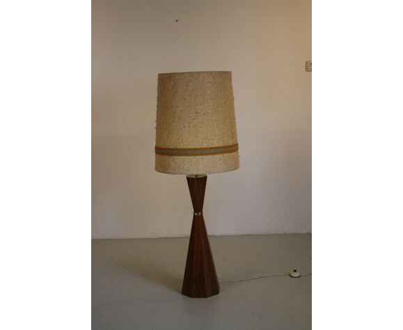 Floor Lamp With Wooden Base And, Original Floor Lamps