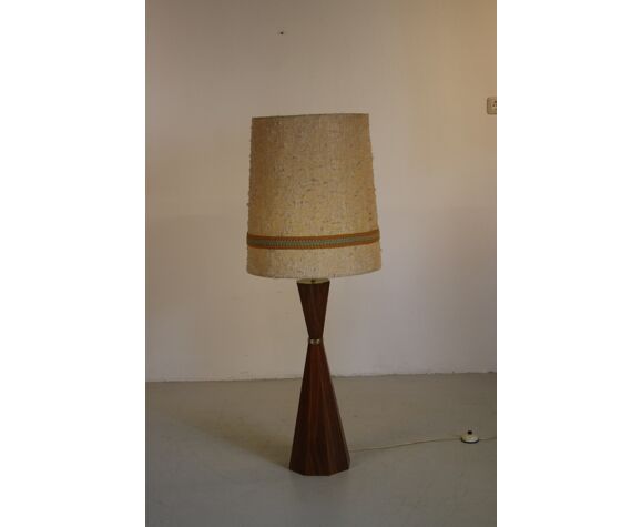 Floor Lamp With Wooden Base And Original Shade 60s Selency Floor Lamp With Wooden Base And, Original Floor Lamps