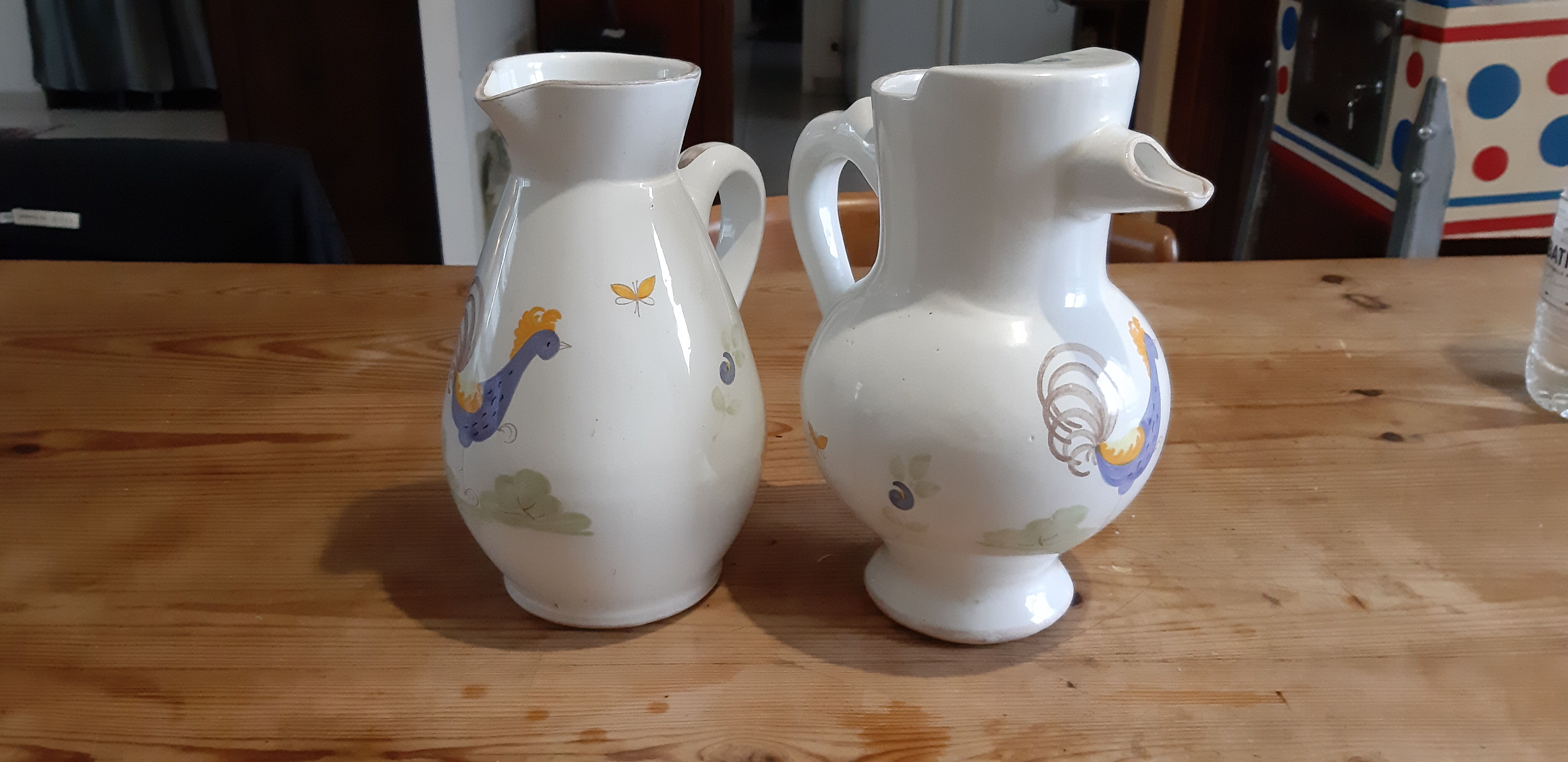 2 Pitchers in Faience of La Chapelle des Pots