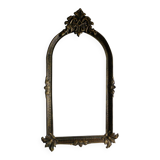 Baroque “trumeaux” mirror in carved solid wood.