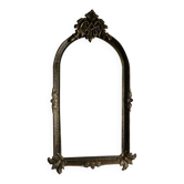 Baroque “trumeaux” mirror in carved solid wood.