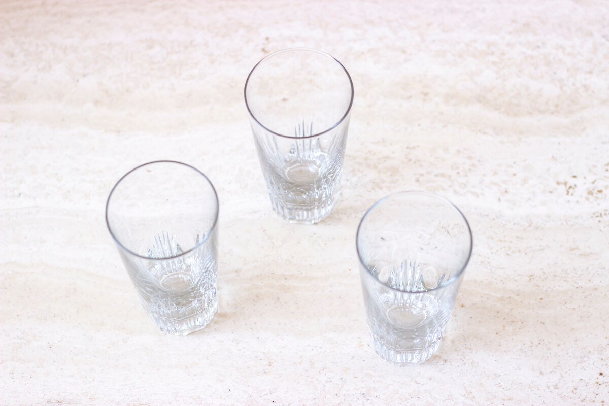 3 high glasses