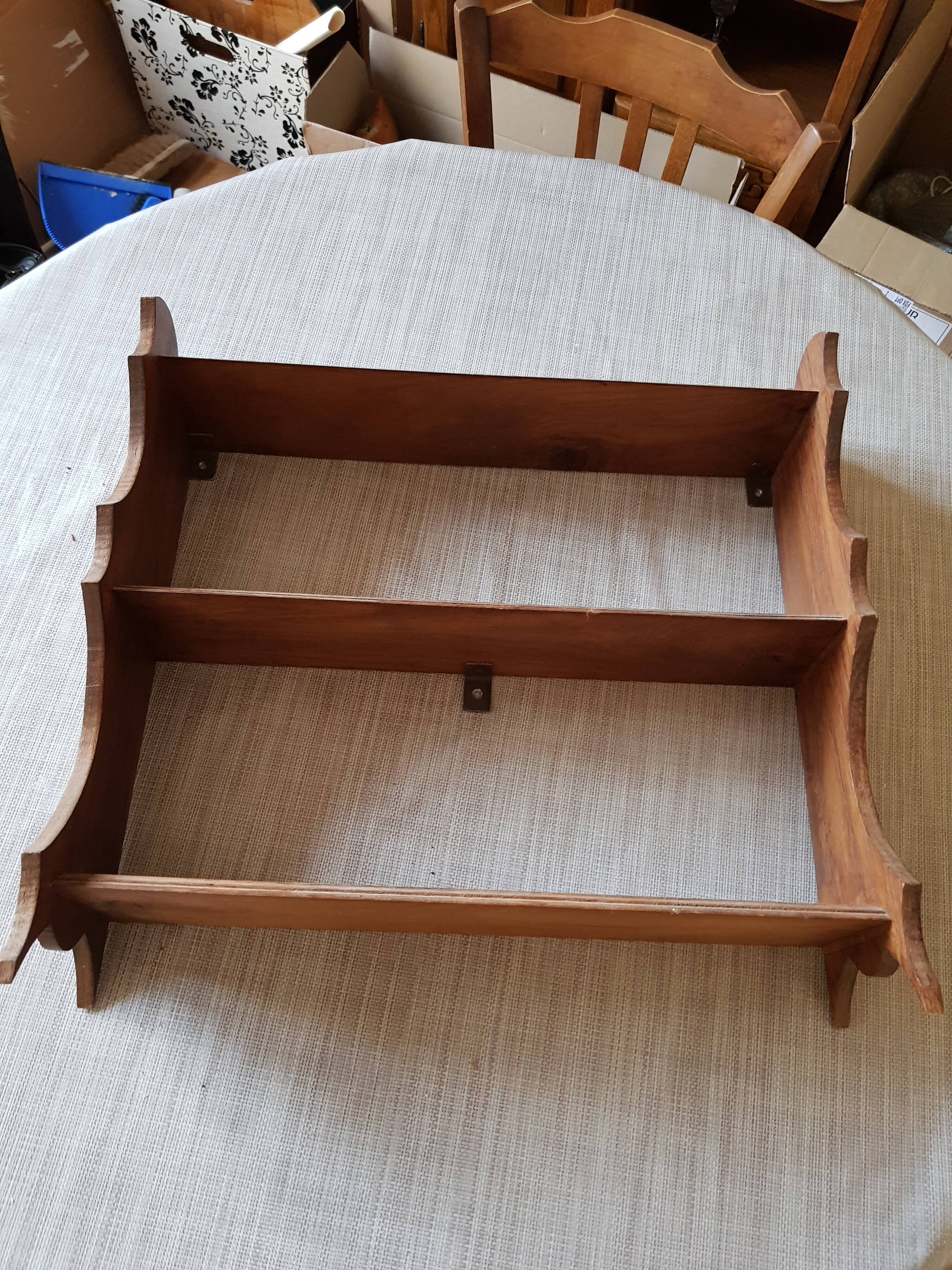 Wooden wall shelf