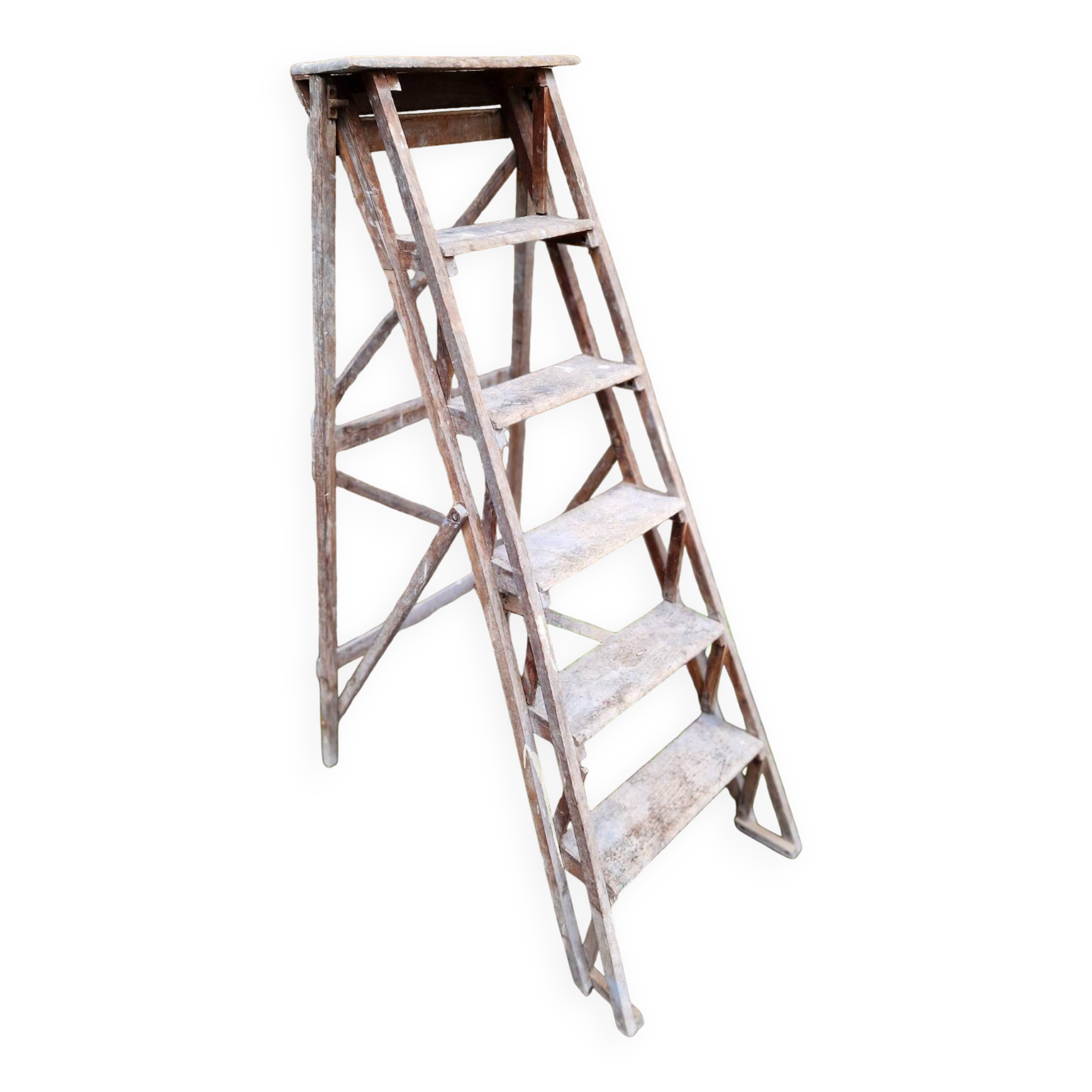 Antique wooden stepladder