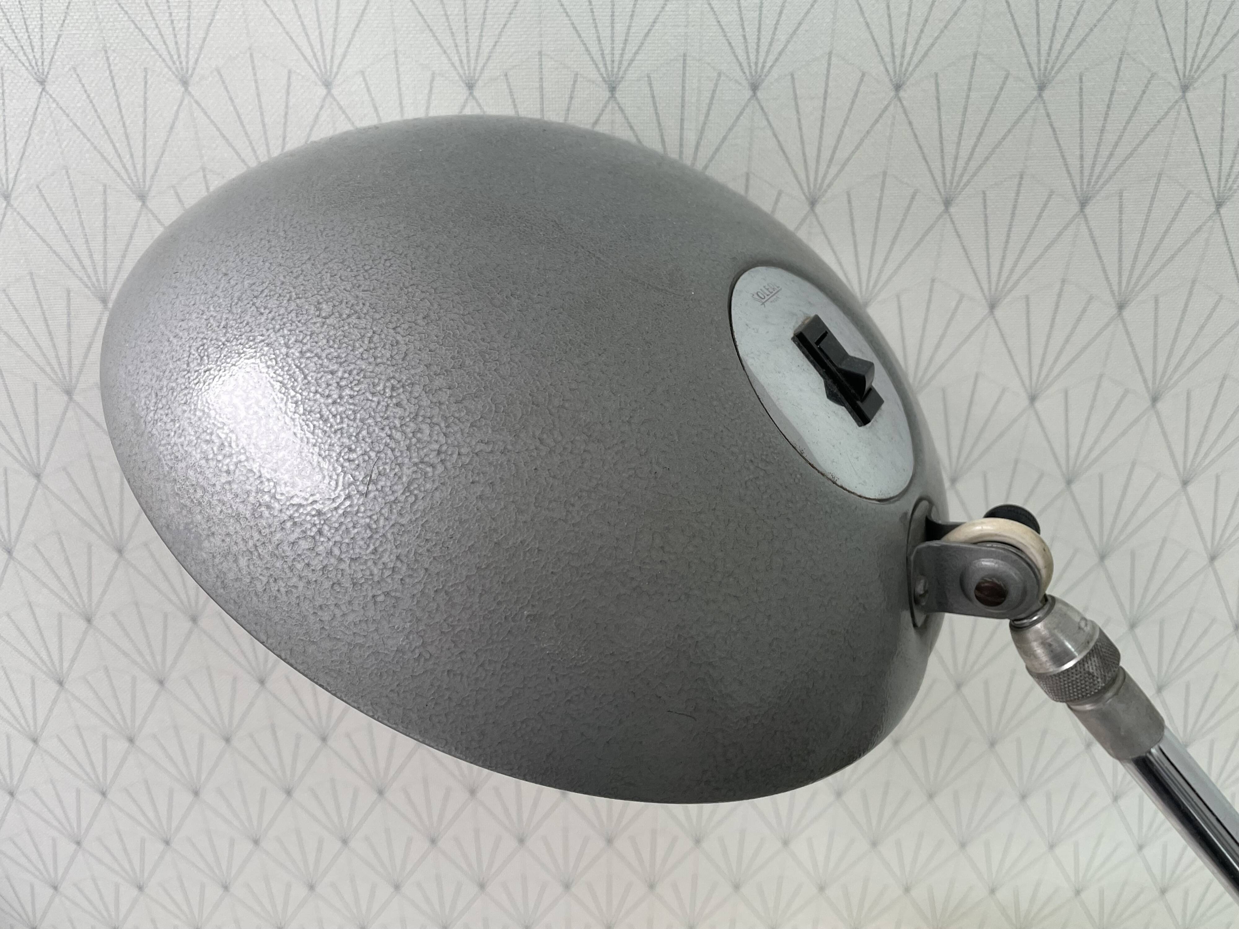 Lampe Solere vintage – Lampe de bureau industrielle française – Design XXe