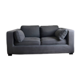 2 seater gray fabric sofa