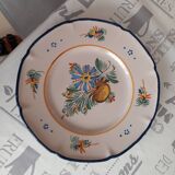 Assiette faience nevers montagnon
