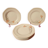 Série de 6 assiettes dessert Schonwald Germany décor Art Nouveau
