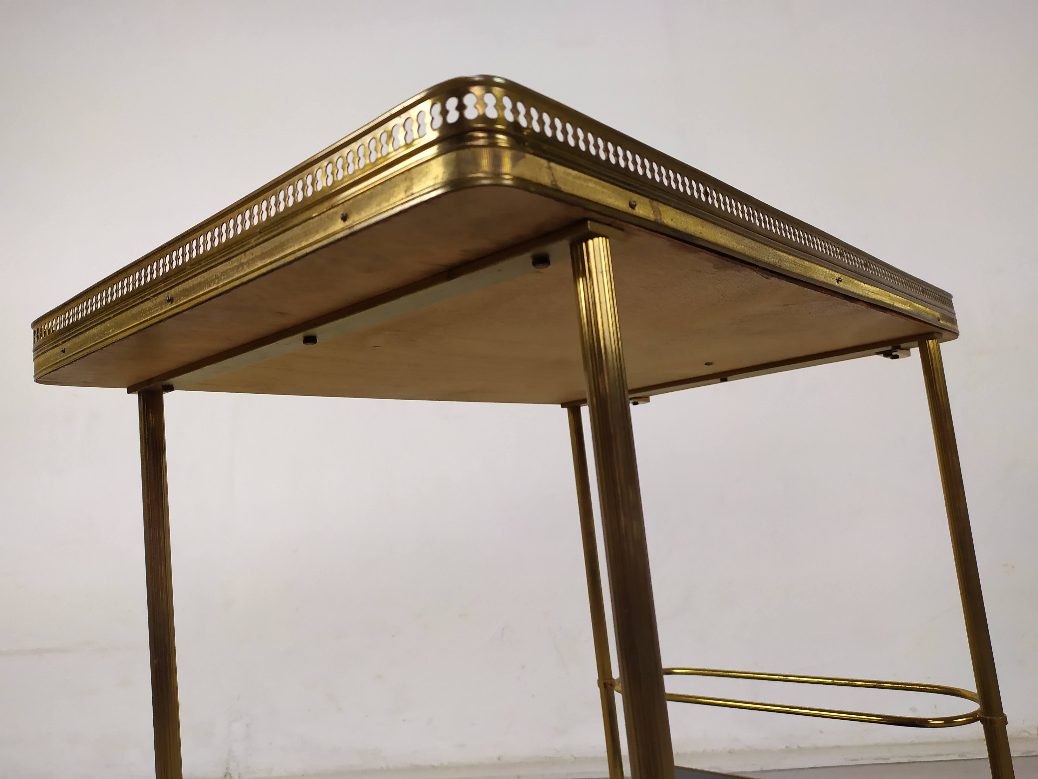 Vintage golden brass rolling service