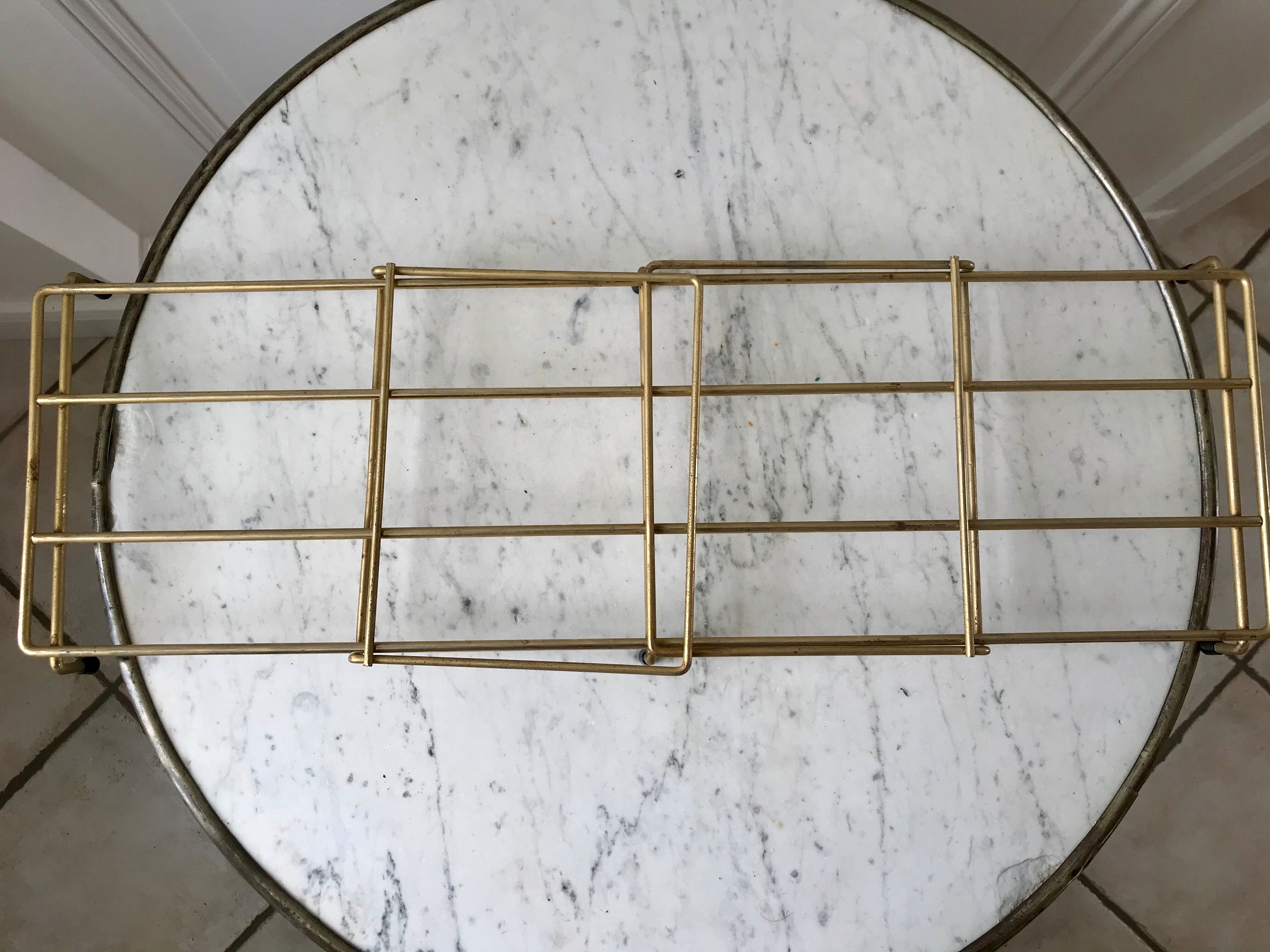 Magazine holder / bookend in modular brass years 50-60