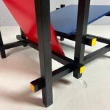 Gerrit Rietveld Red and Blue Chair by Cassina