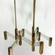 Vintage Italian brass and perspex chandelier by Zeroquattro from 70s