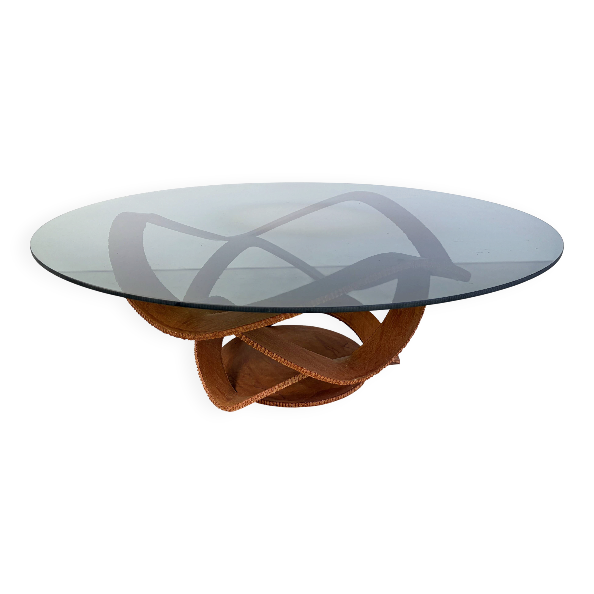 Steel coffee table by Maurice Barilone, 1980s