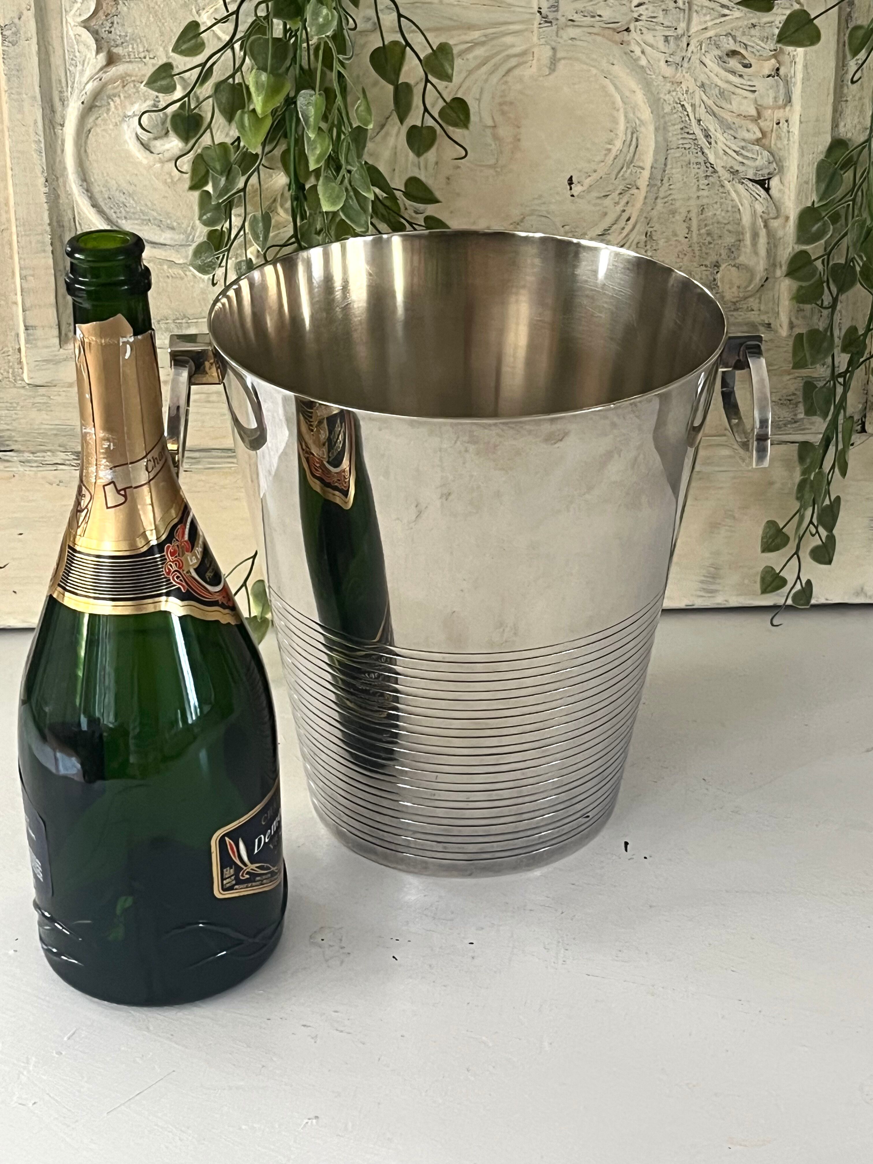 Silver Plated Champagne Bucket St Medard – Art Deco Style Mid Century