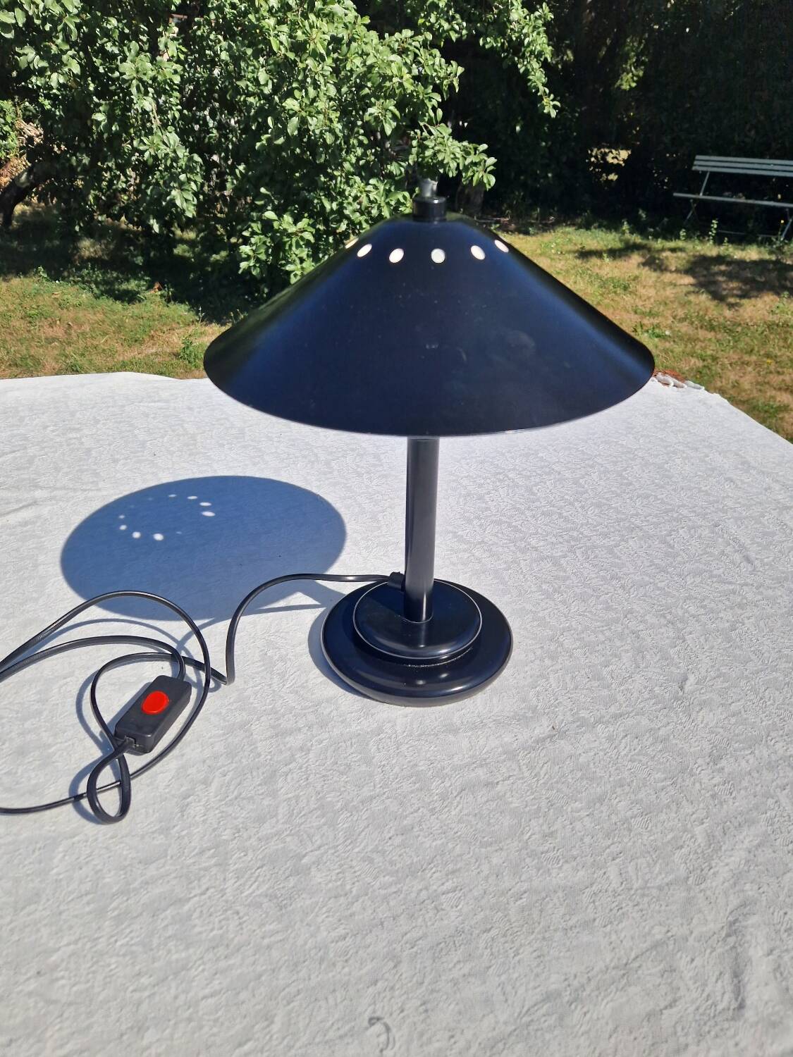 Lampe de bureau champignon Aluminor, années 80