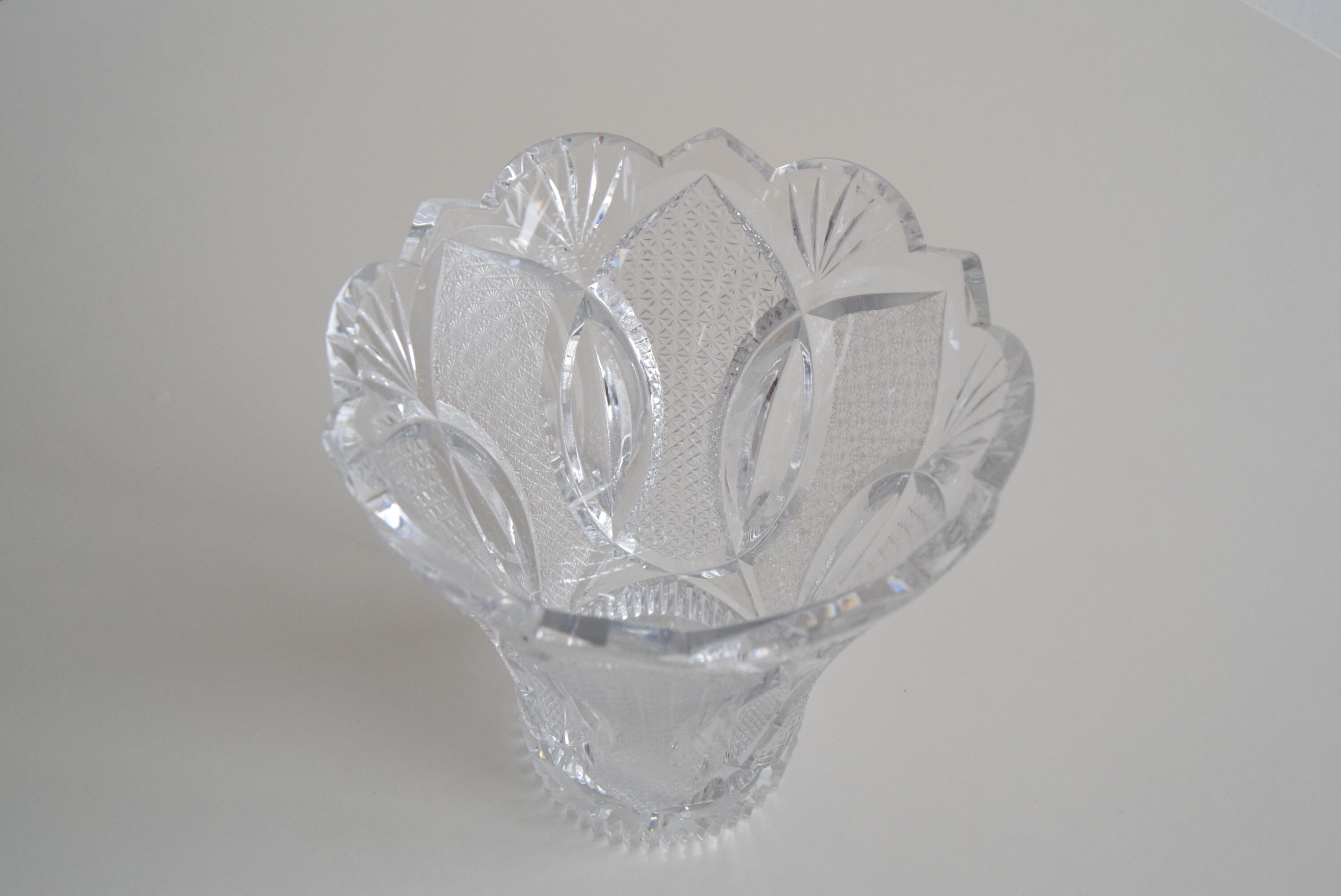 Crystal vase Novy Bor 1960s