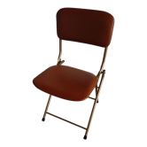 Chaise pliante structure tube et simili cuir