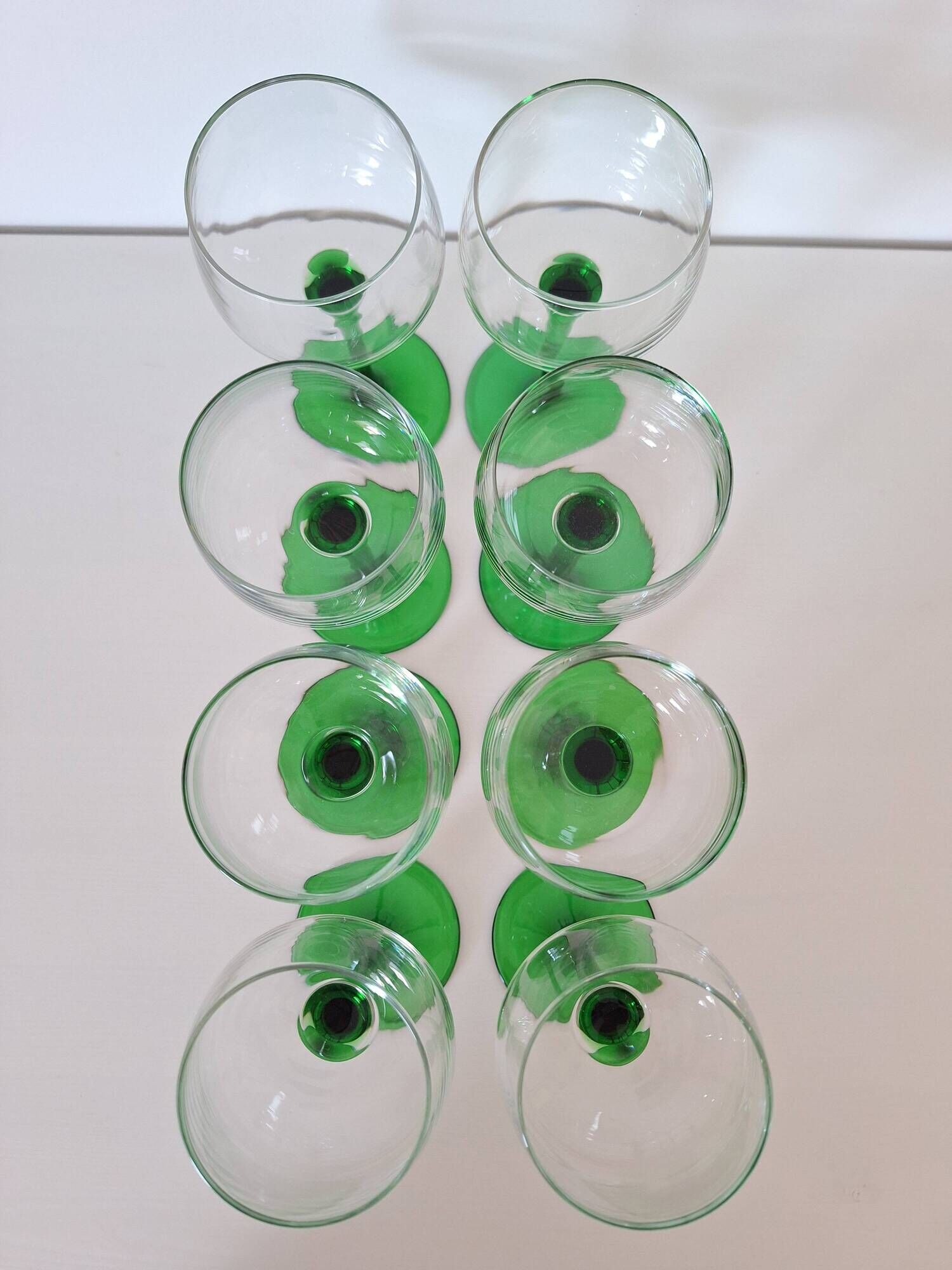 White wine glasses from Alsace