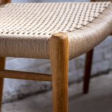 4x Niels Møller chair Model 75 in Oak, 1960s Denmark