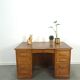 Old oak notary office with drawers, desk