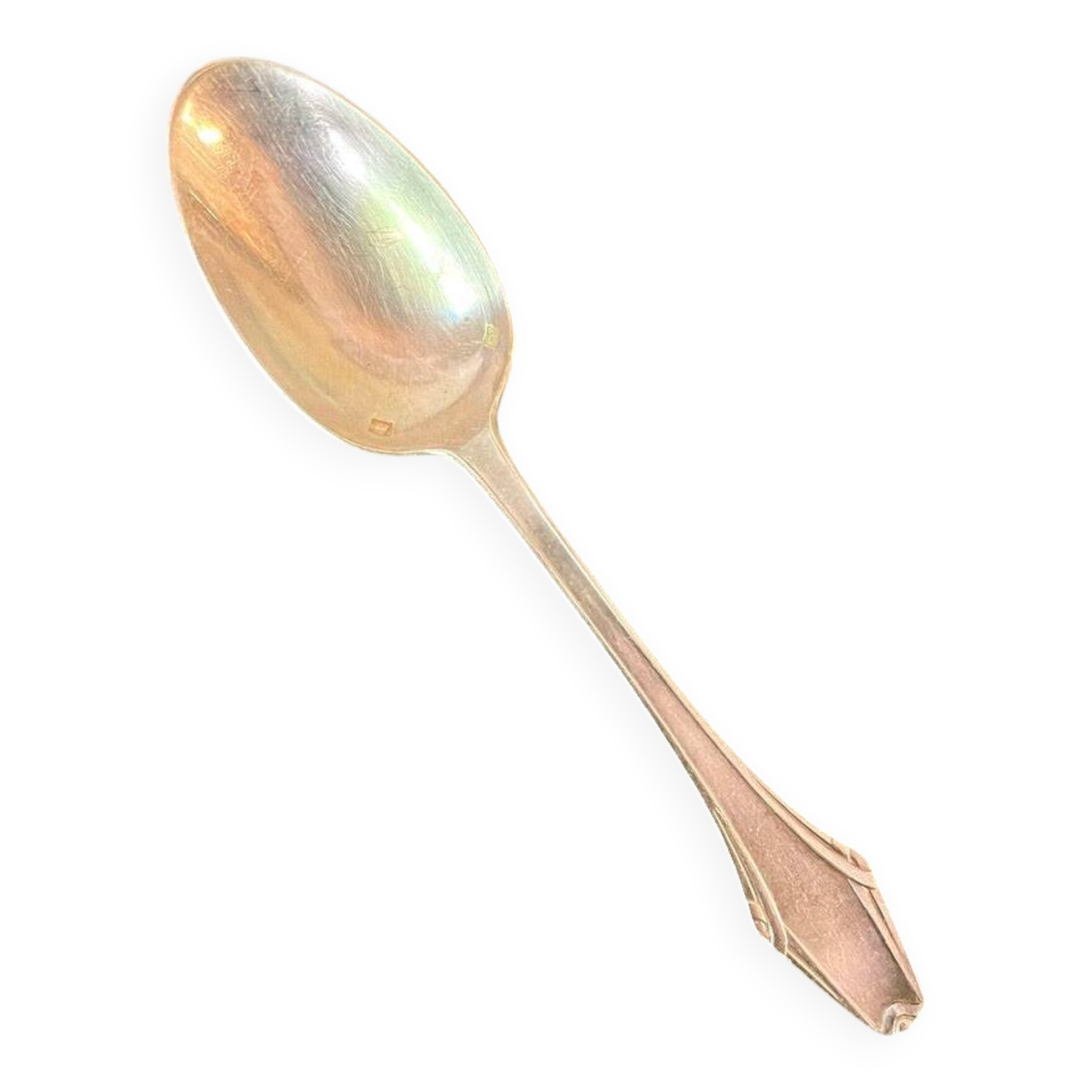 Set of 12 Ravinet D'enfert Art Deco dessert spoons