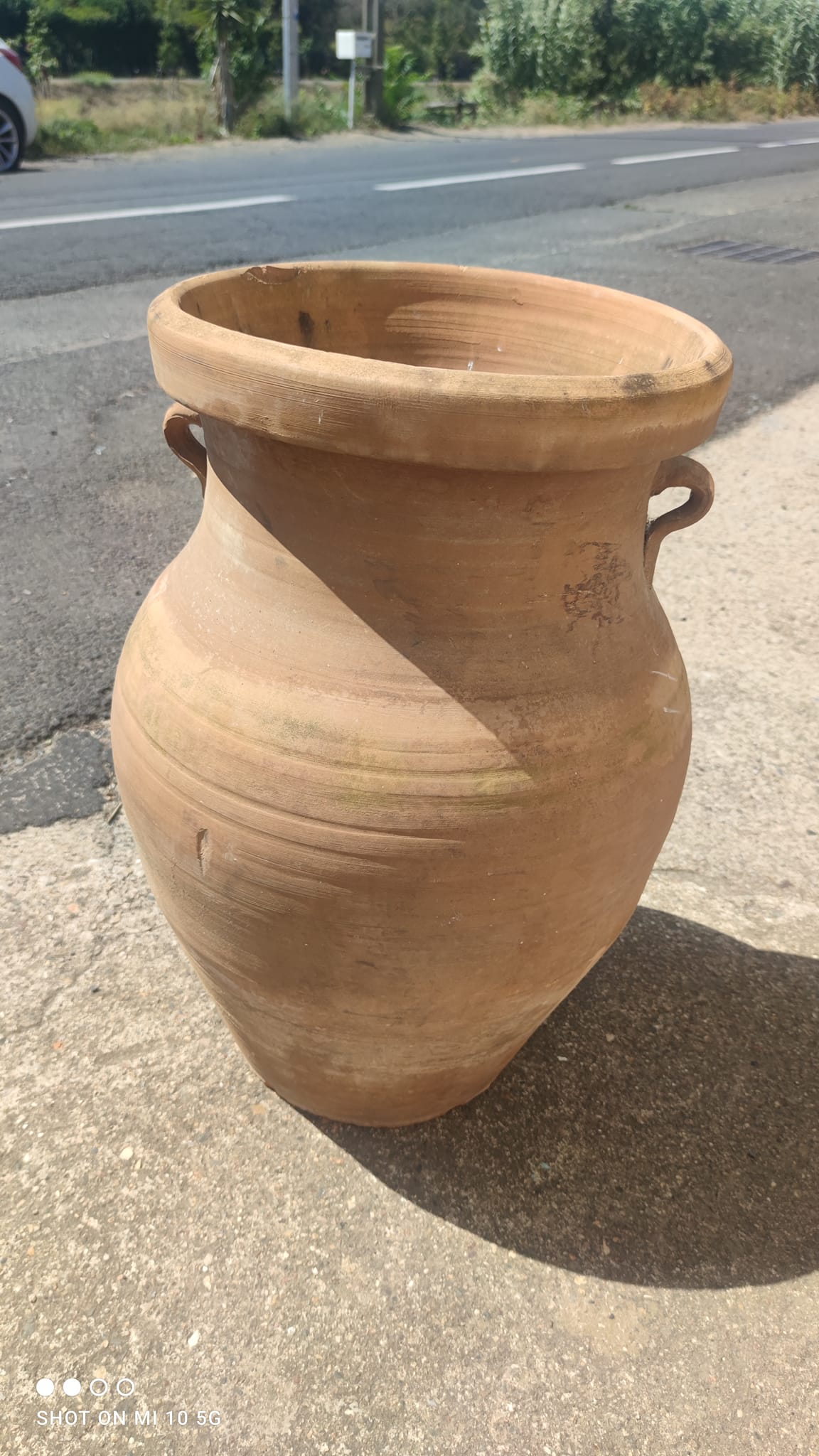 Terracotta garden jar